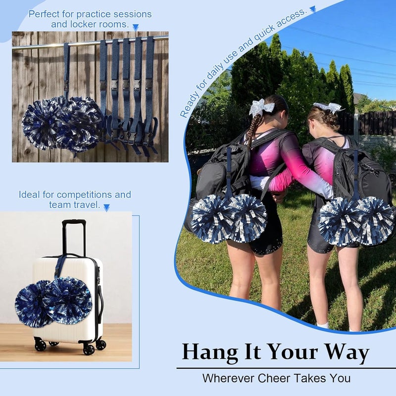 DEEKA Pom Pom Holder Carrier for Backpack Adjustable Cheer Bag Tags Accessories Cheerleader Team Essentials Tags - Image 3